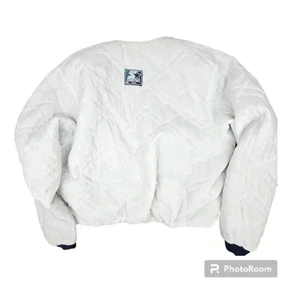 STARTER VINTAGE 90S PUFFY JACKET MINERAL WASH GEORGETOWN  BULLDOGS XL - Picture 4 of 16